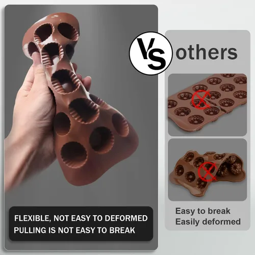 Miniatura 4 de Molde de taza de mantequilla de maní, moldes de bomba grasa, molde de silicona para dulces Walfos - Perfecto para bomba grasa Keto, dulces, 3pcs