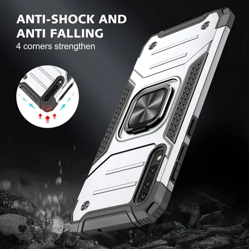 Miniatura 4 de Dionsibei Funda para Samsung Galaxy A50 A50S A30S, grado militar, soporte integrado con soporte de soporte, resistente, a prueba de golpes, funda
