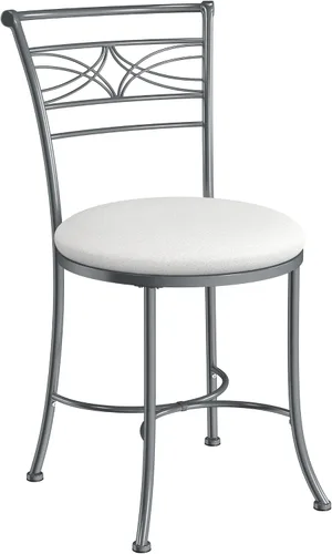 Hillsdale Furniture Dutton - Taburete de tocador, cromado