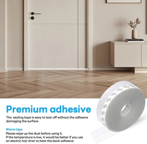 Miniatura 8 de Tira de sellado de puerta, cinta de sellado de goma para adhesivo de tapón de corriente, adecuada para ventanas y puertas