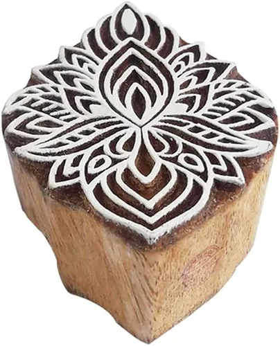 Miniatura 6 de Royal Kraft Sellos de madera DIY tela, textil, arcilla, cerámica, papel, bloques de impresión de henna THAtag012