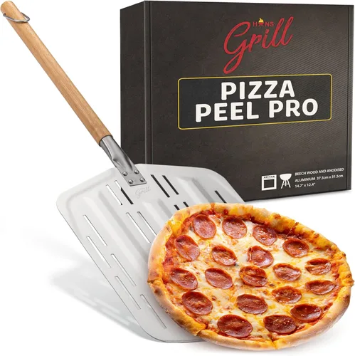 Miniatura 10 de HANS GRILL Pala de madera para pizza de 12 pulgadas, pala de madera de bambú, paleta de 12 pulgadas para horno, paleta de bambú natural de grado