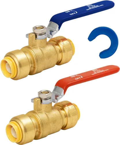 Válvula de bola de cierre de 1/2 pulgada, válvula de bola SUNGATOR de 1/2 pulgada, cierre de agua a presión para conectar, fácil de combinar con la
