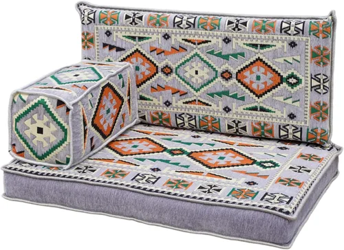 Miniatura 7 de arabicsofa Sofá de piso pequeño - Sofá modular turco hecho a mano con asientos bajos estilo Majlis