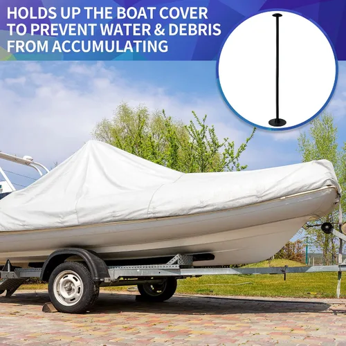 Miniatura 7 de NEXCOVER Soporte para cubierta de barco, paquete de 2 postes ajustables de ABS (12 pies a 54 pies), postes de cubierta de barco