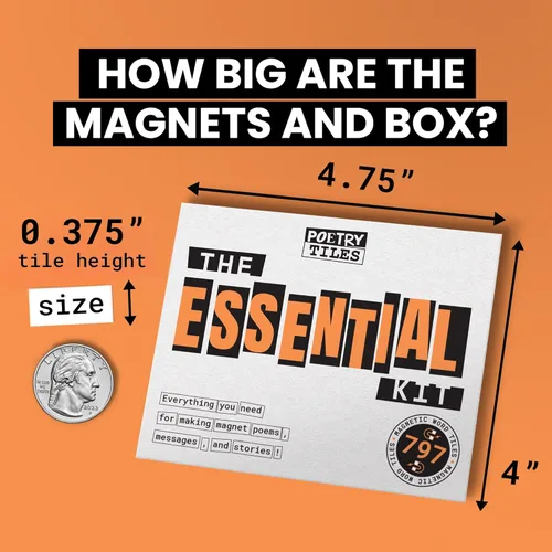 Miniatura 4 de El kit esencial de imanes de palabras – todo lo necesario para la diversión de la poesía del refrigerador – 797 palabras magnéticas compatibles