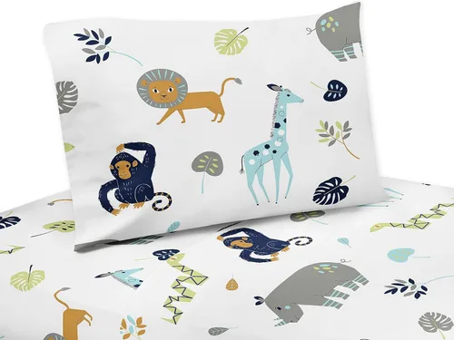 Miniatura 9 de Sweet Jojo Designs Juego de sábanas tamaño individual de 3 piezas (dinosaurio de dinosaurio en acuarela) para niños, niños, adolescentes, incluye