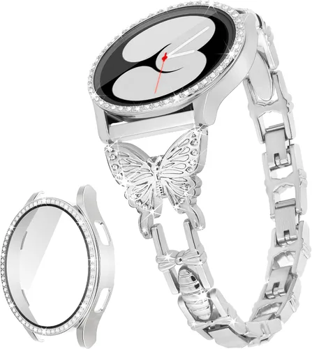 Miniatura 7 de Correa de mariposa para Samsung Galaxy Watch 4 Band y Galaxy Watch 5 Band-1.575 pulgadas con protector de pantalla, 0.787 pulgadas (0.787 in) correa