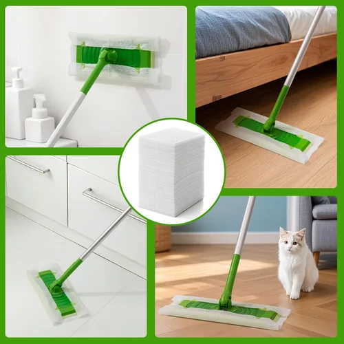 Miniatura 5 de Recambios de trapeador seco – 160 paños desechables para polvo – Paños electrostáticos – Embalaje de caja de 7.9 x 11.6 pulgadas