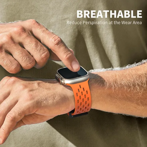 Miniatura 8 de Correa/Pulsera Deportiva Anti Sudor Magnética para Apple Watch, Correas de Silicona Transpirable e Impermeable. Compatible con iWatch Ultra SE