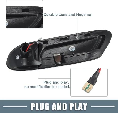 Miniatura 6 de Señal de giro LED con marcador lateral secuencial No.63137298351 para Mini Cooper F55 F56 F57 2014-2021 Lente ahumada de plástico ámbar (Juego de 2)