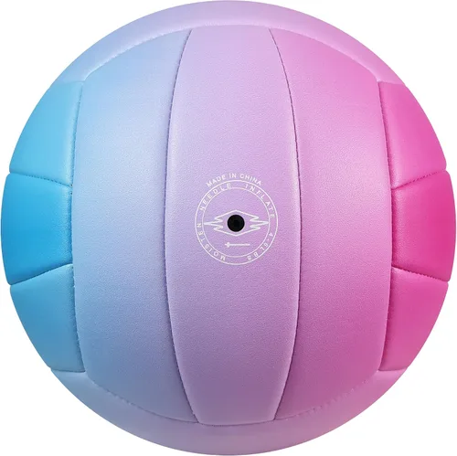 Miniatura 9 de Balón de voleibol tamaño 5, piel sintética duradera, interior/exterior. Control suave, gran hermeticidad para entrenamiento/juegos. Ideal para todas