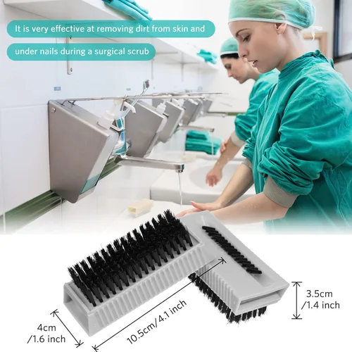 Miniatura 3 de 5 cepillos de uñas para limpiar las uñas, cepillos de mano para limpiar las uñas para hombres, cepillo no desechable, plástico resistente para manos