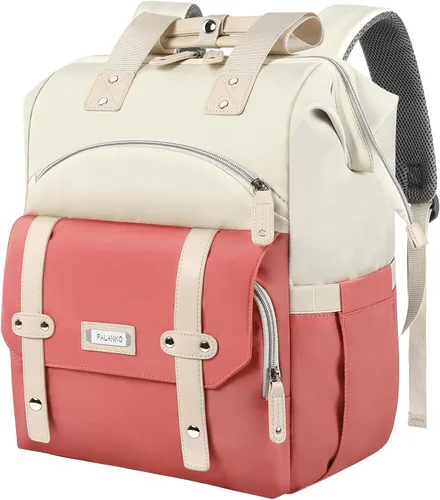 Miniatura 18 de Mochila para portátil para mujer, para trabajo de doctoras, profesoras, enfermeras, de 15.6 pulgadas, mochila universitaria de apertura amplia