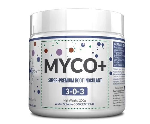 MYCO+ - Polvo de hongos micorrízicos para la salud de plantas y suelo, potenciador de raíces para esquejes, orquídeas, rosas, vegetales, suculentas