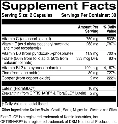 Miniatura 2 de ScienceBased Health MacularProtect AREDS 2 Formula – Suplemento vitamínico y mineral para la salud ocular con luteína, zeaxantina y vitaminas B