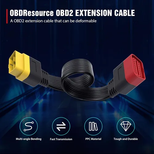 Miniatura 2 de Cable de extensión OBD2, herramienta profesional de escaneo de diagnóstico automotriz, cable de extensión completo de 16 pines para escáner ODBII