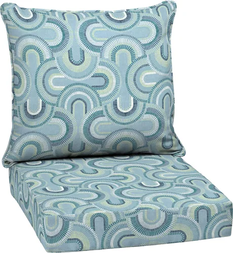 Miniatura 180 de Arden Outdoor Deep Seat Cushion Set, 24 x 24 pulgadas, Cojín para patio resistente al clima, a la lluvia y a la decoloración para silla, sofá y sofá