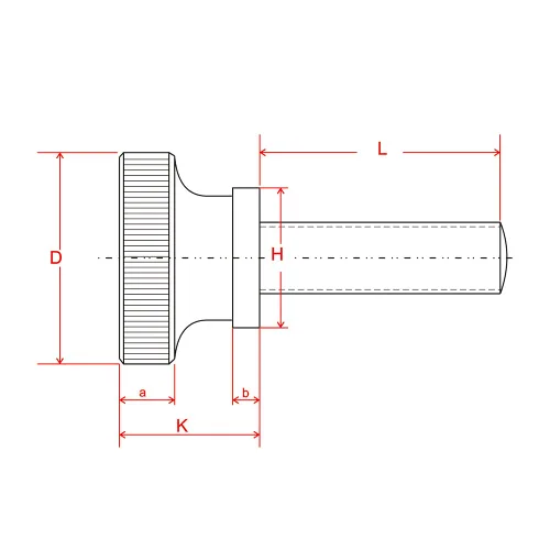Miniatura 2 de Tornillos moleteados M5 de acero inoxidable 8 piezas (M5 x 0.315 in)