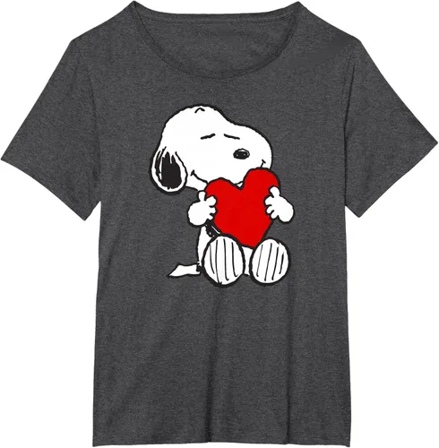 Miniatura 32 de Peanuts Camiseta de San Valentín Snoopy Hugging Heart, Negro