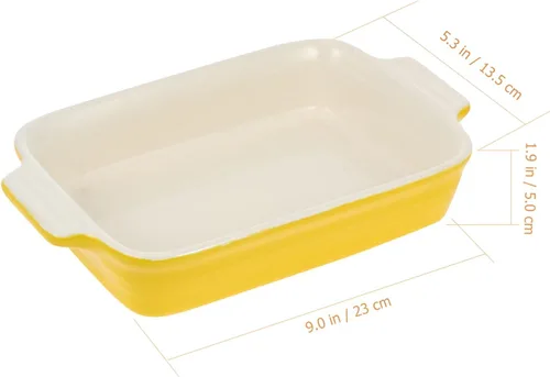 Miniatura 6 de Cabilock Cuenco de cerámica para hornear de gres para hornear manijas Au Gratin Dish para panes de queso