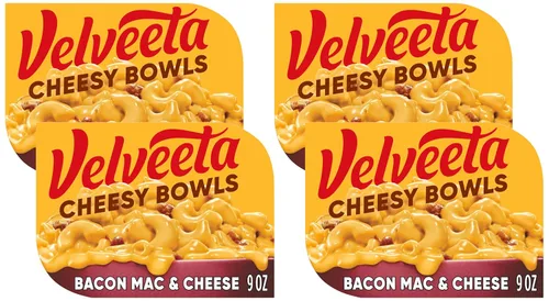 Miniatura 10 de Velveeta Cheesy Bowls - Comida para microondas con tocino y queso, bandeja de 9 onzas