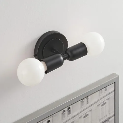 Miniatura 2 de BRIGHTTIA Luna Duo - Aplique de pared de 2 luces, accesorio moderno de mediados de siglo para pared y techo, lámpara Edison minimalista para pasillo