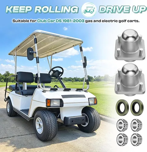 Miniatura 2 de Conjunto de buje delantero Drive-up Club Car DS, kit de buje de rueda delantera con rodamientos y sellos para carritos de golf Club Car DS 1981-2003