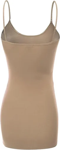 Miniatura 53 de Emmalise Camisola larga casual básica para mujer, con tirantes ajustables, top en capas