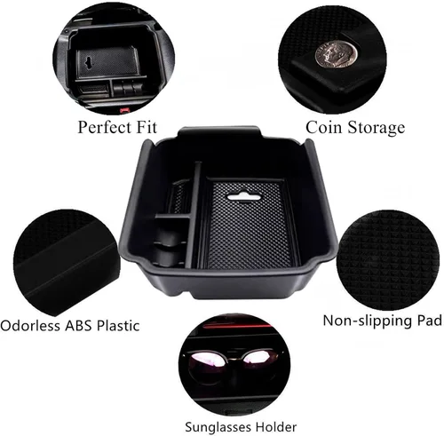 Miniatura 6 de Caja de almacenamiento interior organizadora de consola central para VW Tiguan 2024 2023 2022 2021 2020 2019 2018 VW Tiguan y 2026 2025 2024 2023