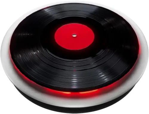 Miniatura 2 de Red Vinyl Record Player Vinyl Collector Retro Music Lover PopSockets Adhesive PopGrip