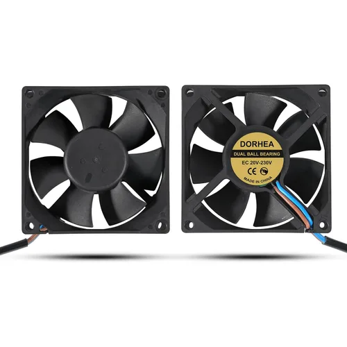 Miniatura 2 de 2 unids 8025 ventilador 220 V 240 V alta velocidad doble rodamiento de bolas 3.150 in ventilador más fresco 3.150 in x 3.150 in x 0.984 in