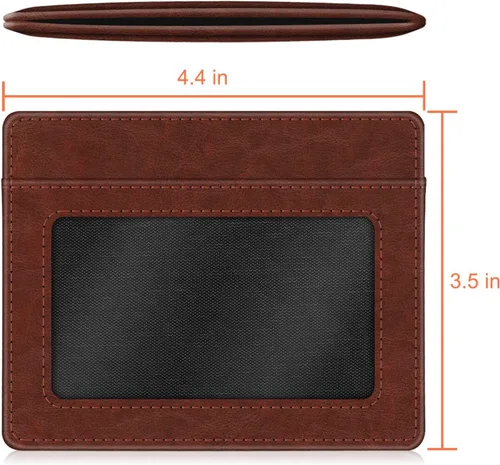 Miniatura 127 de Fintie Billetera delgada y minimalista para bolsillo frontal, con bloqueo RFID, tarjetero y ventana de identificación, para hombre o mujer