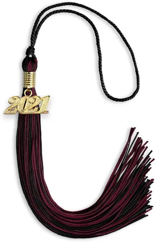 Miniatura 116 de Endea Graduation - Borla de doble color mixto con fecha dorada (negro/dorado antiguo, 2021)