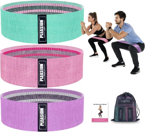 Bandas de resistencia de tela para entrenar, 5 niveles de bandas de glúteos para mujeres y hombres, bandas de tela para ejercicio, bandas de