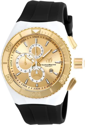 Miniatura 2 de Technomarine TM-115046 Cruise - Reloj analógico de cuarzo blanco para hombre, Oro, Reloj de cuarzo, cronógrafo