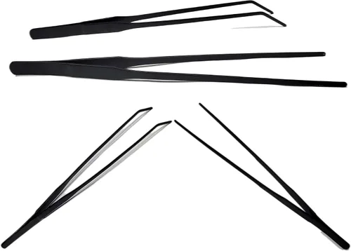 Miniatura 3 de 2 pinzas largas de acero inoxidable para reptiles de 10.5 pulgadas, pinzas de alimentación, lagartos serpiente, gecko y tarántula, terrarios