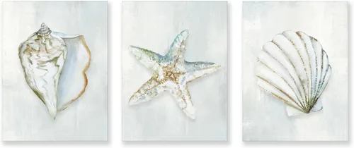 Miniatura 36 de Arte de Lienzo de Pulpo para Pared Pintura Temática de Vida Oceánica Imagen de Animal Marino Azul y Dorado Obra de Arte Costera Imagen de Pulpo