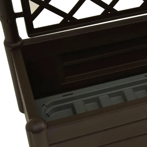 Miniatura 4 de vidaXL Cama elevada para jardín con enrejado, cama elevada para flores y plantas, maceta con orificio de drenaje, uso en exteriores e interiores