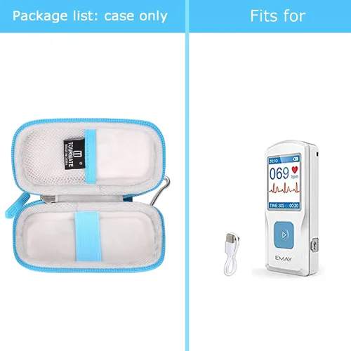 Miniatura 5 de Tourmate Reemplazo de la carcasa rígida para monitor de frecuencia cardíaca portátil ECG EMAY/CONTEC/SonoHealth