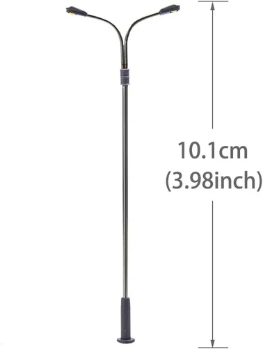 Miniatura 5 de LQS13W 10pcs modelo ferroviario tren lámpara poste calle luces HO OO TT escala LED nuevo