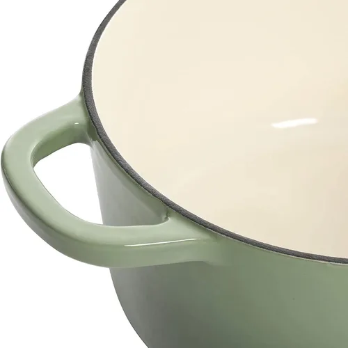 Miniatura 2 de Crock-Pot Artisan - Cacerola redonda esmaltada de hierro fundido estilo horno holandés, 3 cuartos de galón, verde pistacho