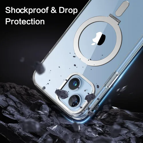 Miniatura 7 de DUEDUE Funda magnética para iPhone 14, funda para iPhone 13 con soporte invisible [compatible con Magsafe], funda protectora de cuerpo completo