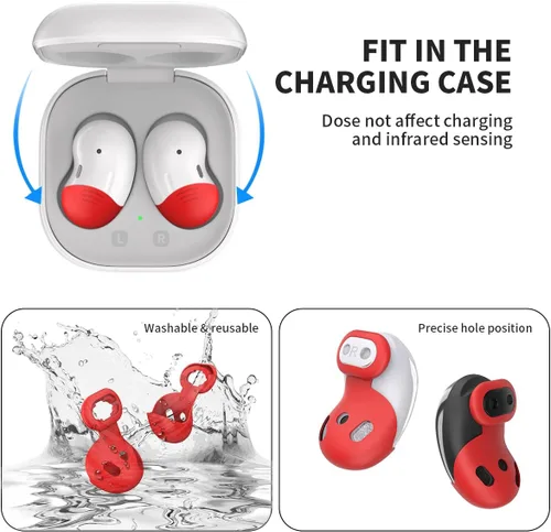 Miniatura 3 de [8 pares] Puntas de oreja para Galaxy Buds Live, accesorios de silicona antideslizantes para auriculares compatibles con Samsung Galaxy Buds Live