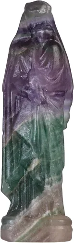 Miniatura 14 de mookaitedecor Estatua decorativa de la Virgen María de cristal de obsidiana negra para religiosa y decoración del hogar, 3.465-3.622 in