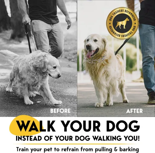 Miniatura 2 de PetJett Collar de Púas para Perros Collar de Entrenamiento Ajustable Collar de Ahogo para Perro Liberación Rápida Collar de Pellizco para Perro