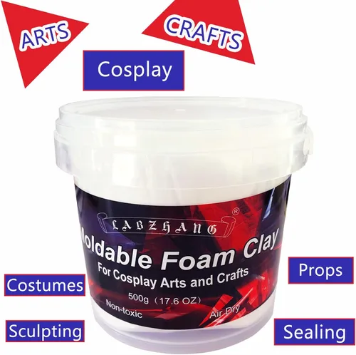 Miniatura 3 de Arcilla de espuma para cosplay de 17.64 oz, espuma ligera para esculpir, arcilla seca al aire para cosplay y disfraces, arcilla de espuma moldeable