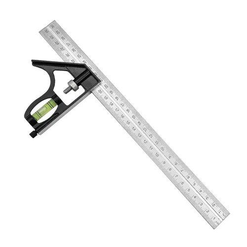 Miniatura 2 de Cuadrado de combinación de 12 pulgadas, marcado de 45 a 90 grados, herramientas de medición de carpintería para carpintería, juego cuadrado