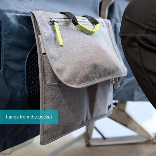 Miniatura 4 de So-Mine Commuter Bolsa esencial Se fija al asiento de la aerolínea y el bolsillo del coche Organizador de viaje Perfil delgado 6 bolsillos 2