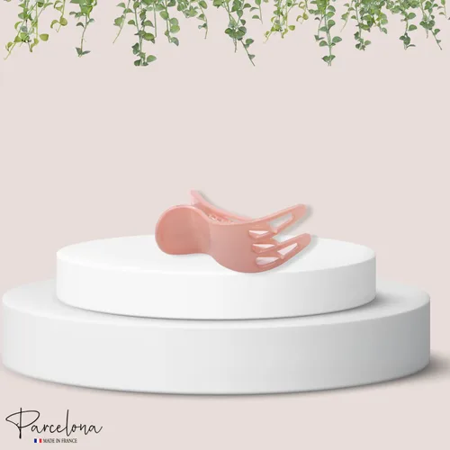 Miniatura 6 de Parcelona French Simply Bear Paw Medium 3 pulgadas Celuloide antideslizante lateral deslizante en la mandíbula Yoga para cabello fino moda